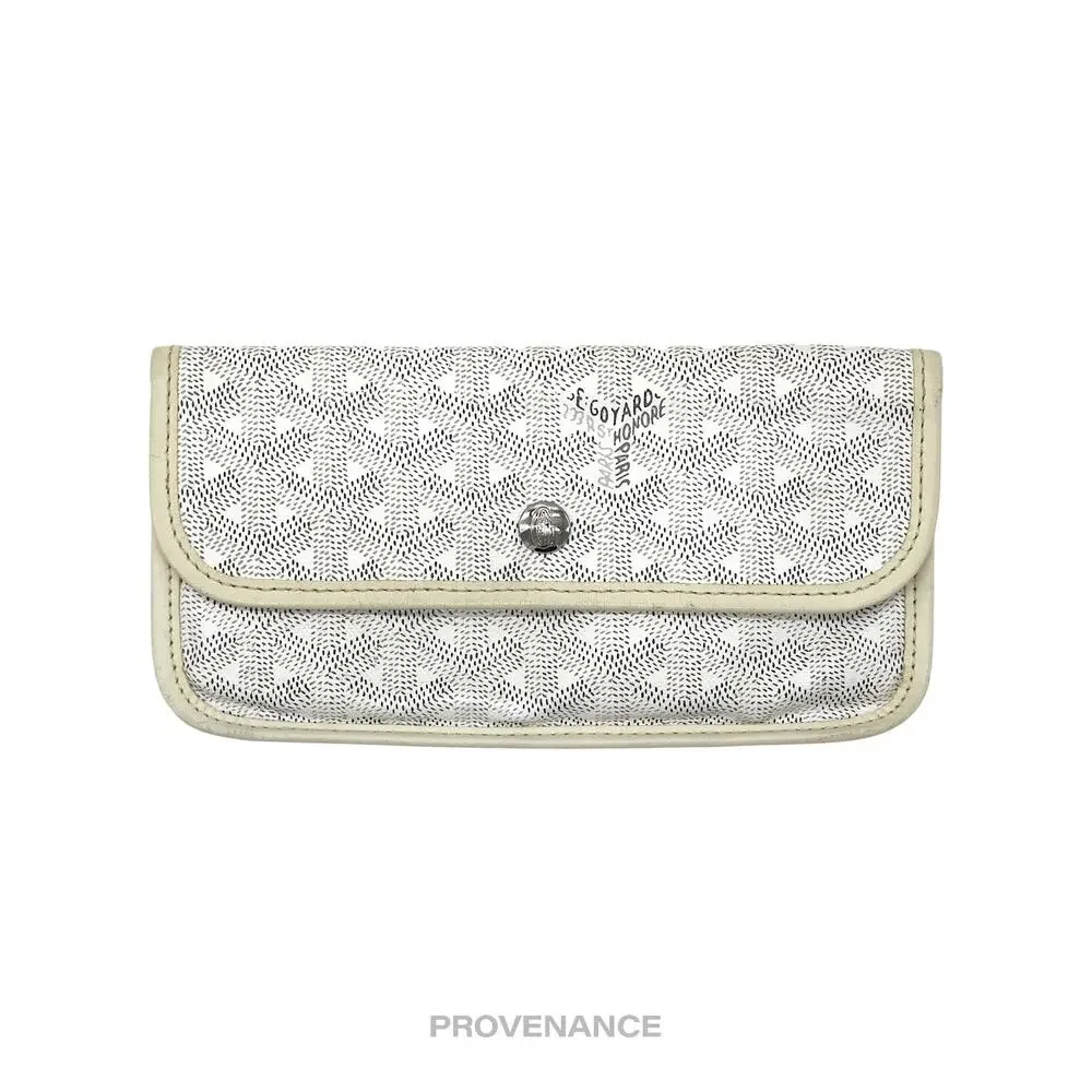 🔴 Goyard St. Louis Pouch Wallet - White Goyardine